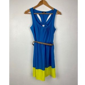 Sequin Hearts mini dress color block